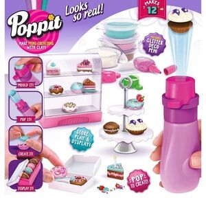 Poppit Pop N Display Bakery Playset - Multi Color new in sealed box